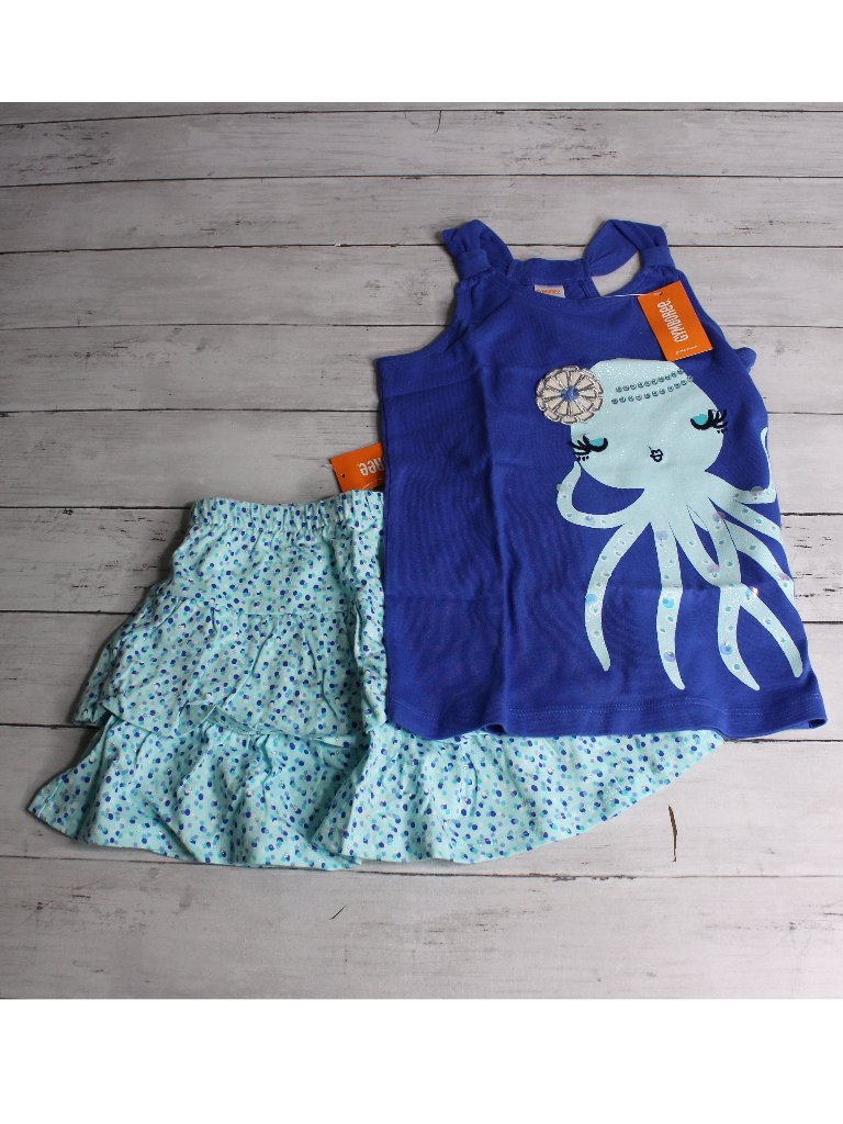 Gymboree Vintage Girl's Summer Top Skort Size 6 Lot Tide Pool